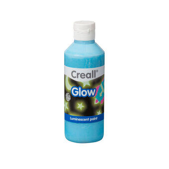 Creall Glow in the Dark-maling Blå, 250 ml