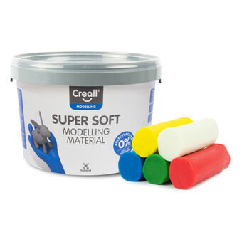 Creall supersoft clay 5 farver, 1750gr.