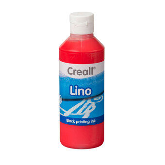Creall lino blokprint maling lys rød, 250ml