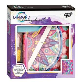 Totum Diamond Painting Diary - Blomster Mandala Rosa.