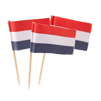Cocktailsticks hollandsk flag, 50 stk.