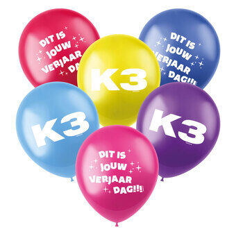 K3 balloner, 6 stk.