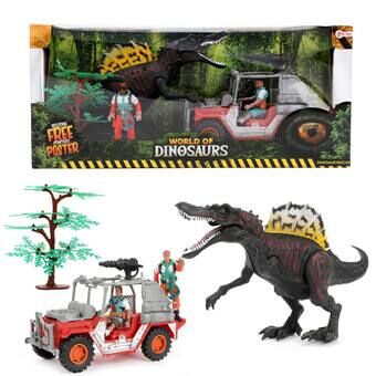 World of dinosaurs legesæt - jeep med dino
