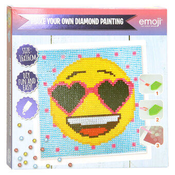 Emoji diamant maleri - briller