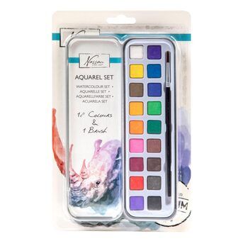 Nassau akvarelfarvesæt, 18 farver