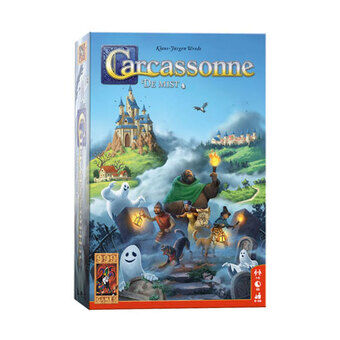 Carcassonne The Fog Board Game is translated to Danish as "Carcassonne Tågebrætspil".