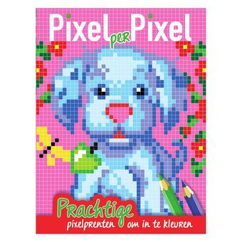 Pixel malebog lille hund