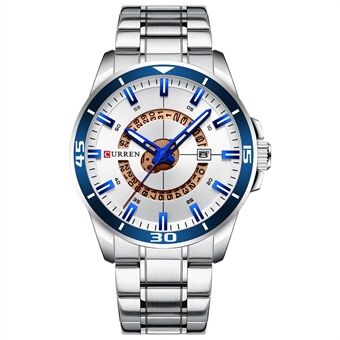 CURREN M8359 Bussiness Style Waterproof Men Quartz Watch Stainless Steel Strap Luminous Wristwatch