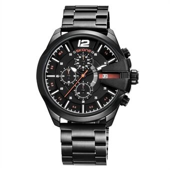 SKONE 7428 Fashion Men\'s Quartz Wrist Watch Sport Waterproof Chronograph Watch