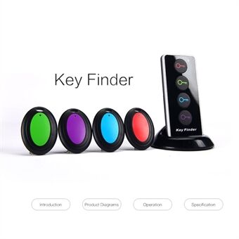 LENUO Remote Wireless Key Wallet Finder Receiver Lost Thing Alarm Locator Tracker with Flashlight