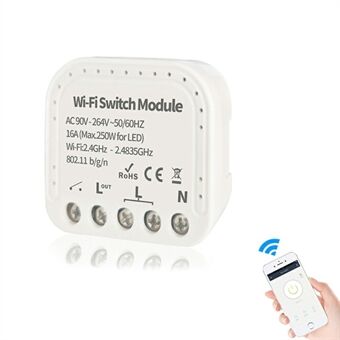 TY-WIFI-S02 APP Fjernbetjening WiFi Smart Light Switch Relay DIY Module Arbejd med Alexa Echo Google Home