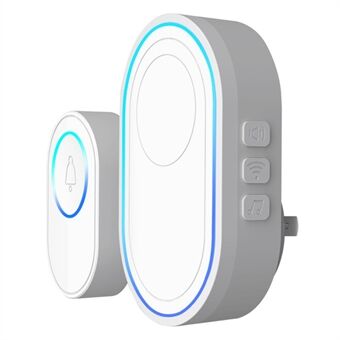 L019 Tuya App WiFi dørklokke Alarmsystem Home Intelligent trådløs dørklokke, 1 sender+1 modtager