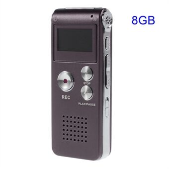 SK-012 Bærbar genopladelig 8GB digital stemmeoptager MP3-afspiller Understøtter U-disk