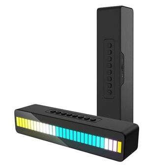 M8 RGB LED Portable Speaker Light Bar Atmosphere Lamp Full Screen Colorful Multi-function TWS Bluetooth Bass Sound Subwoofer