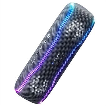 CYBORIS F10 TWS Bluetooth-højttaler IPX7 Vandtæt 25W ekstra bas subwoofer med RGB lys