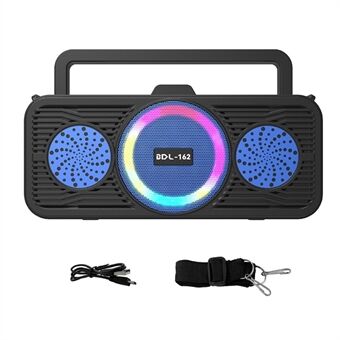 BDL-162 Solar Power Bluetooth-højttaler med farverigt Ring Bærbar Outdoor sport fitness trådløs musik subwoofer