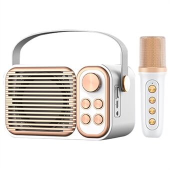 YS104 Multifunktion Bluetooth bærbar minihøjttaler Karaokemaskine Trådløs mikrofon understøtter Bluetooth / USB / TF-kort til hjemmefest