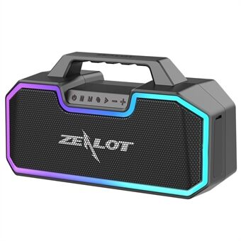 ZEALOT S57 Bærbar Outdoor genopladelig Bluetooth-højttaler Farverig belysning Trådløs musik Subwoofer Support TF-kort Afspilning af musik
