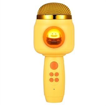 Cartoon Karaoke Microphone Wireless Bluetooth Condenser Mic with Night Light