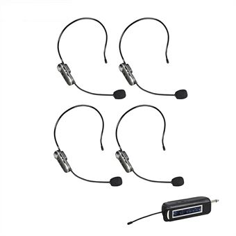 SHENGFU PRO-4T Multifunctional Wireless Microphone Headset UHF Adjustable 4-channel Universal Wireless Condenser Mic for Teaching
