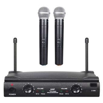 Household Karaoke Wireless Microphones Dual Handheld Professional Mic Set with Receiver (No Battery) - EU Plug