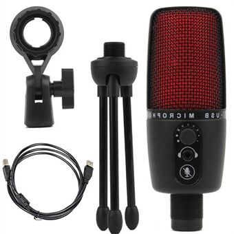 ME3 USB Wired Condenser Microphone Professional Mute Sensor Detail Oriented Mic for Recording/Singing/Teaching/Gaming/Live Broadcast