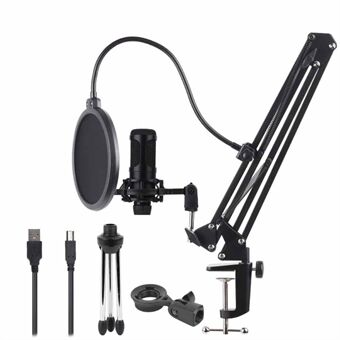 A6+35 Microphone Set USB Wired Unidirectional Microphone External Cardioid Recording Mic Kit with Shock-Proof Clip for Livestreaming/Gaming/Karaoke/Singing/Teaching