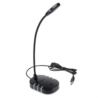 M5 Computer Microphone USB Mute Button Plug and Play RGB Gaming Mic Voice Recording Tool Compatible with Laptop PC