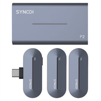 Synco P2T til Type-C Device Studio trådløst mikrofonsystem, 2 sendere + 1 modtager