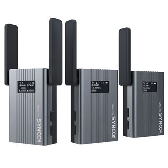 Synco WMic-TS [2 sendere + 1 modtager] Mini UHF trådløst Lavalier-mikrofonsystem Clip-on-mikrofon til mobiltelefon/DSLR-kamera