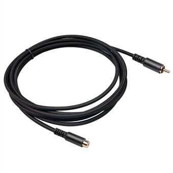 3709MF 6m Noise Reduction RCA Male to Female Audio Extension Cable for HDTV DVR Speaker AUX Cord