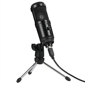 USB Microphone Condenser Desktop Metal Tripod Stand Kit Studio Mic for Streaming, Podcasting, Vocal Recording