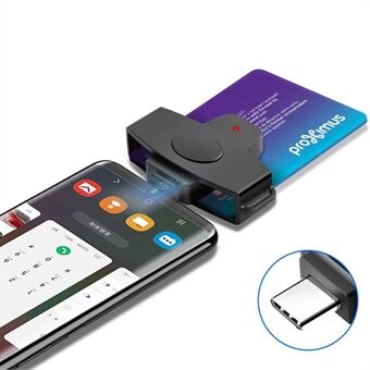 ROCKETEK CSCR3 Type-C Smart CAC-kortlæser - IC ID SIM - Bankkortadapter til Bærbar Android-Telefon