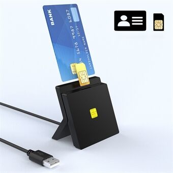 ROCKETEK CR319 USB 2.0 SIM - Smart Bankkort CAC ID SIM -kortlæseradapter til Windows Mac PC