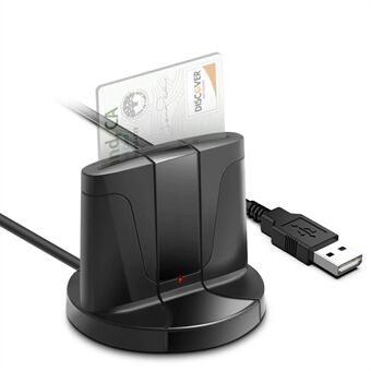 ROCKETEK SCR02 USB 2.0 Smart Card CAC ID SIM Bank Card Reader Computer Adapter