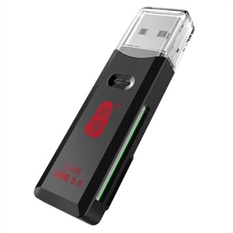 KAWAU C396 MINI Series 2-i-1 USB 3.0 5 Gbps højhastighed til SD / TF-hukommelseskortlæser
