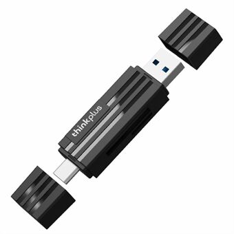 LENOVO Smart TC101 2-i-1 design USB 3.0+Type C bærbar kortlæser til SD TF MicroSD Kompatibel med computer/bærbar pc/smartphone/tablet