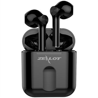 ZEALOT T2 TWS Bluetooth 5.0-øretelefon Stereo-øretelefon med mikrofonopladningsboks