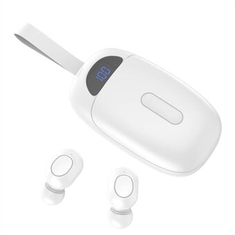 JS25 Bluetooth 5.0 TWS Stereo Lyd Sports-øretelefon Digital Display In-ear Trådløse Gaming Headsets