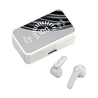 S20 TWS Bluetooth 5.1 Trådløst Sport Headset HiFi Stereo Øretelefoner Øretelefoner med spejloverflade Digital Display Opladningsetui