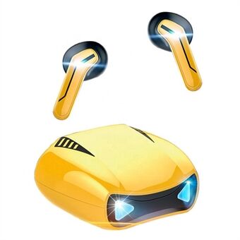 K75 TWS Bluetooth 5.0-hovedtelefoner Dual Drivers-øretelefoner Low Latency Gaming Stereo-øretelefoner Vandtæt headset med LED-lys