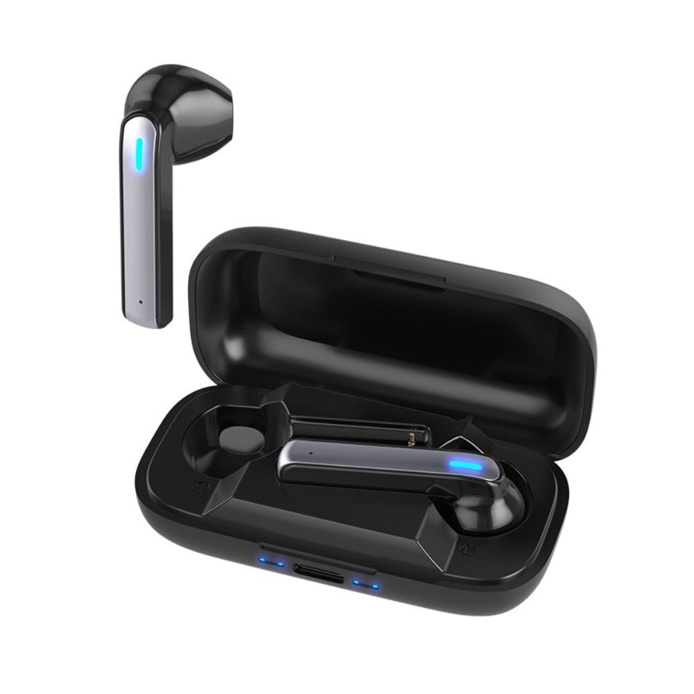 Bluetooth Headset TWS Trådløse øretelefoner Bærbare hovedtelefoner HD Call Subwoofer Vandtætte sportshøretelefoner til at se spil