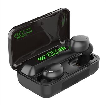 TWS-F95 Trådløse øretelefoner Bluetooth TWS Headset IPX7 Vandtætte bærbare øretelefoner med LED-indikator/digitalt display opladningsetui