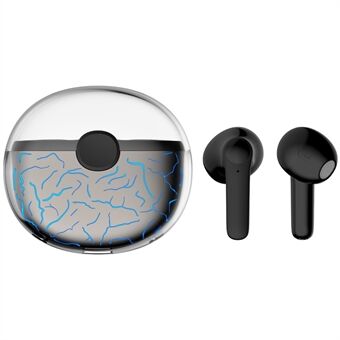 JS58 Bluetooth 5.1 trådløse hovedtelefoner TWS Touch Sports Music Headsets med farvet åndedrætslys