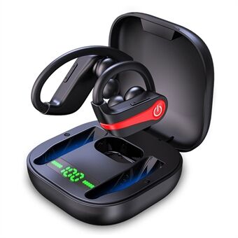 HBQ-Q62-3 Hovedtelefoner Ørekroge Vandtæt TWS Trådløse Bluetooth-øretelefoner Øretelefoner Kraftig lyd med digital skærm Opladningsbeholder
