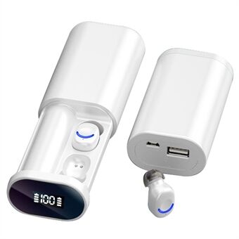 A20 Touch Control Trådløst headset Binaural Bluetooth-øretelefoner Vandtæt sportshovedtelefon med LED 3-digital skærm