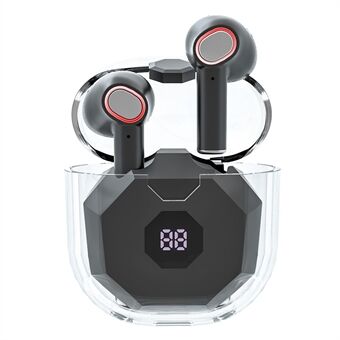 XT3S Transparent Design Bluetooth In-ear-øretelefoner Sports Earbud Headset med digitalt display opladningsetui