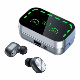 YD05 3 Modes Bluetooth 5.3 In-ear-øretelefoner Power Bank Lommelygte Støjreduktion Sportsheadset med digital skærmopladningsetui