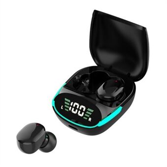 TG06 TWS Bluetooth 5.1 trådløs hovedtelefon LED-belysning Hovedtelefon In-ear headset med digital skærm opladningsetui