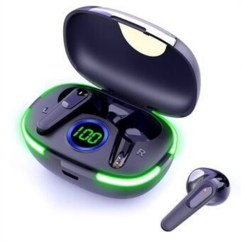 Pro 80 TWS Trådløs Bluetooth-øretelefon Vandtæt HiFi Stereo Music Calling Headset med åndelys